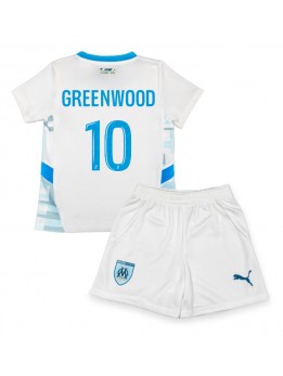 Olympique de Marseille Mason Greenwood #10 Replika Hemmakläder Barn 2024-25 Kortärmad (+ byxor)